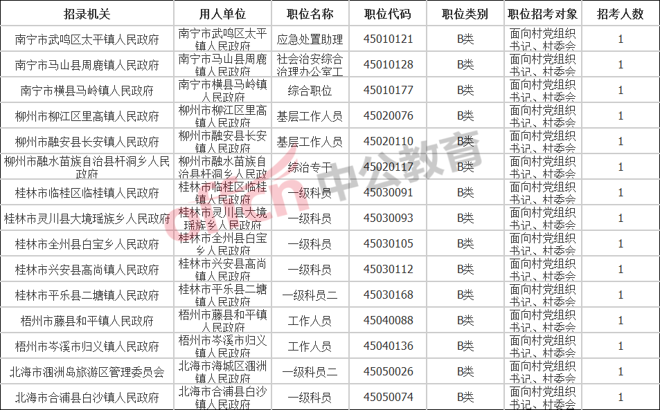 广西事业单位考试职位表全面解析