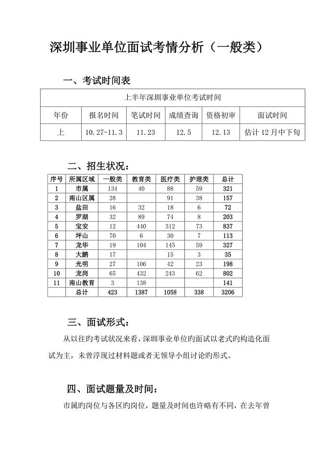 深圳事业编考试一般在几月份