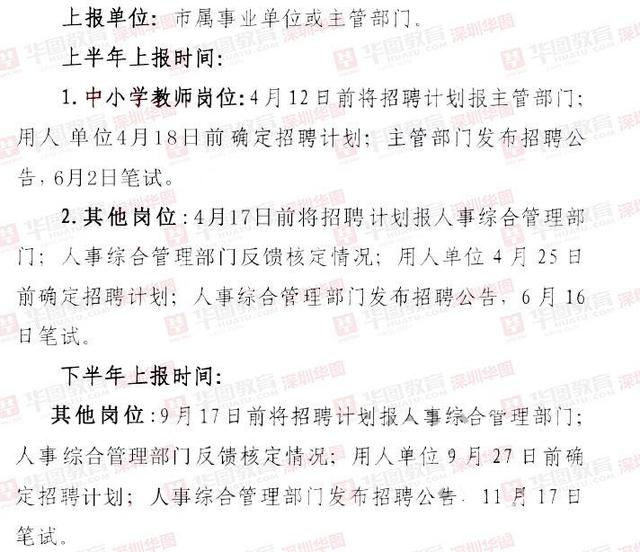 深圳事业单位考试公告公布时间及解读概览