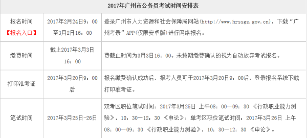 公务员考试缴费时间全解析