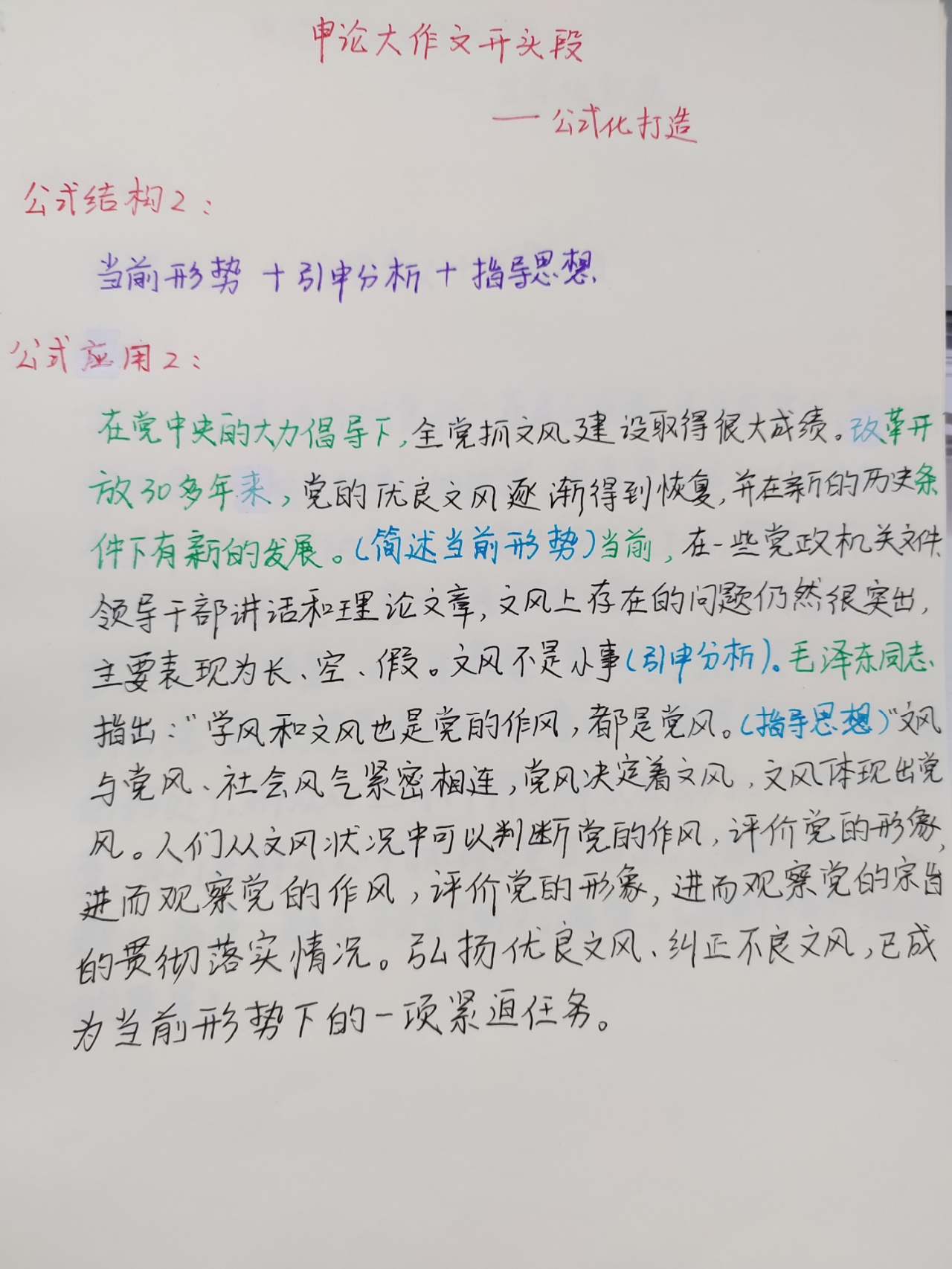 公务员申论写作模板，构建高效表达的基础框架指南